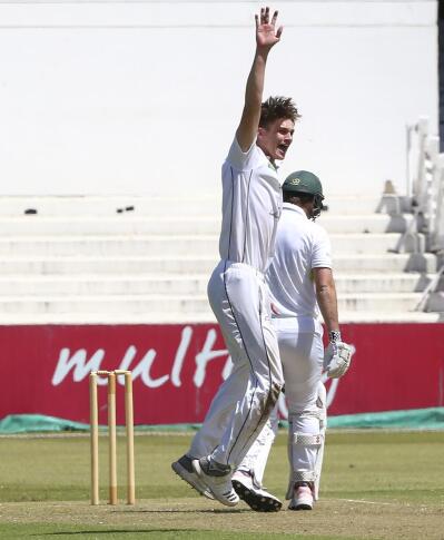 Eathan Bosch during day 1 of the 4 Day Franchise Series match between Dolphins and Warriors at Kingsmead Cricket Ground