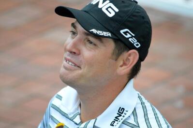 Louis Oosthuizen looks up and smiles
