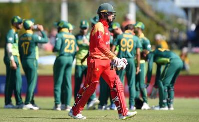 Zimbabwe batsman Brendan Taylor leaves the field