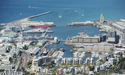 Port of Cape Town aerial view.