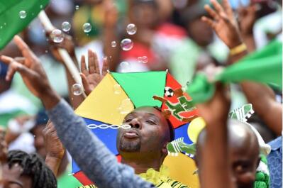 Soccer supporters at the Africa Cup of Nations