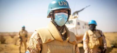 UN peacekeepers on patrol in Niafounké in Mali