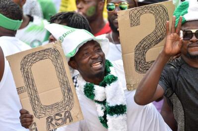 Nigeria supporters at high-profile African Cup of Nations match