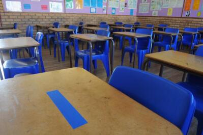 Image of desks in a classroom