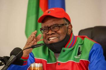 Namibian president and Swapo party leader Hage Geingob 